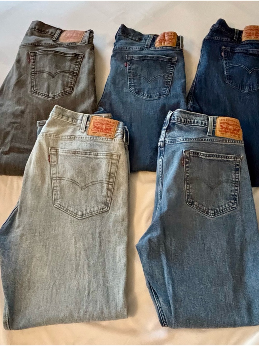 Levi's Men's Straight Jeans in Light, Medium & Dark Blue